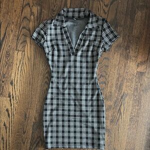 Chic Black and White Mini Dress